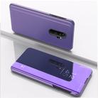 For Xiaomi Redmi 9 Plated Mirror Horizontal Flip Leather Case with Holder(Purple Blue) - 1