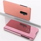 For Xiaomi Redmi 9 Plated Mirror Horizontal Flip Leather Case with Holder(Rose Gold) - 1