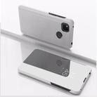 For Xiaomi Redmi 9C Plated Mirror Horizontal Flip Leather Case with Holder(Silver) - 1
