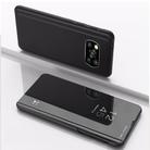 For Xiaomi Poco X3 NFC Plated Mirror Horizontal Flip Leather Case with Holder(Black) - 1