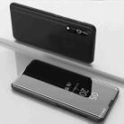 For LG Velvet 5G Plated Mirror Horizontal Flip Leather Case with Holder(Black) - 1