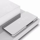 For Sony Xperia 10 Plus Plated Mirror Horizontal Flip Leather Case with Holder(Silver) - 1