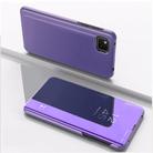 For OPPO Realme C11 Plated Mirror Horizontal Flip Leather Case with Holder(Purple Blue) - 1