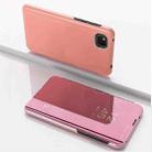 For OPPO Realme C11 Plated Mirror Horizontal Flip Leather Case with Holder(Rose Gold) - 1