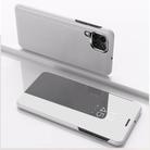 For OPPO Realme C15 Plated Mirror Horizontal Flip Leather Case with Holder(Silver) - 1