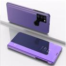 For OPPO A53 2020 Plated Mirror Horizontal Flip Leather Case with Holder(Purple Blue) - 1