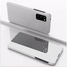 For OPPO Realme 7 Pro Plated Mirror Horizontal Flip Leather Case with Holder(Silver) - 1