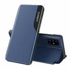 For Galaxy  Note 20 Ultra Side Display Magnetic Shockproof Horizontal Flip Leather Case with Holder(Blue) - 1