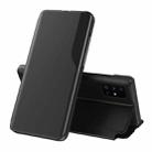 For Galaxy S20 Ultra Side Display Magnetic Shockproof Horizontal Flip Leather Case with Holder(Black) - 1