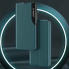 For Galaxy A71 / A71 5G Side Display Magnetic Shockproof Horizontal Flip Leather Case with Holder(Blue) - 2