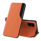 For Galaxy M31S Attraction Flip Holder Leather Phone Case(Orange) - 1