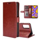 For vivo Y20 R64 Texture Single Horizontal Flip Protective Case with Holder & Card Slots & Wallet& Photo Frame(Brown) - 1
