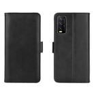 For VIVO Y20 Dual-side Magnetic Buckle Horizontal Flip Leather Case with Holder & Card Slots & Wallet(Black) - 2