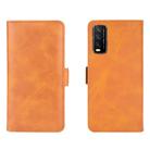 For VIVO Y20 Dual-side Magnetic Buckle Horizontal Flip Leather Case with Holder & Card Slots & Wallet(Yellow) - 2