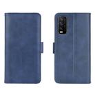 For VIVO Y20 Dual-side Magnetic Buckle Horizontal Flip Leather Case with Holder & Card Slots & Wallet(Dark Blue) - 2