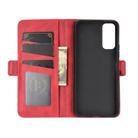 For VIVO Y20 Dual-side Magnetic Buckle Horizontal Flip Leather Case with Holder & Card Slots & Wallet(Red) - 3