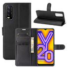 For vivo Y20 Litchi Texture Horizontal Flip Protective Case with Holder & Card Slots & Wallet(Black) - 1