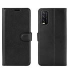 For vivo Y20 Litchi Texture Horizontal Flip Protective Case with Holder & Card Slots & Wallet(Black) - 2