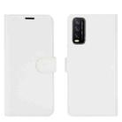 For vivo Y20 Litchi Texture Horizontal Flip Protective Case with Holder & Card Slots & Wallet(White) - 2