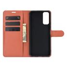 For vivo Y20 Litchi Texture Horizontal Flip Protective Case with Holder & Card Slots & Wallet(Brown) - 3