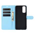 For vivo Y20 Litchi Texture Horizontal Flip Protective Case with Holder & Card Slots & Wallet(Blue) - 3