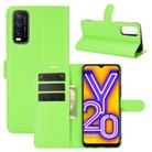 For vivo Y20 Litchi Texture Horizontal Flip Protective Case with Holder & Card Slots & Wallet(Green) - 1