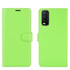 For vivo Y20 Litchi Texture Horizontal Flip Protective Case with Holder & Card Slots & Wallet(Green) - 2