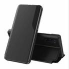 For Samsung Galaxy Note 10 Side Display Magnetic Shockproof Horizontal Flip Leather Case with Holder(Black) - 1