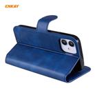 For iPhone 12 mini ENKAY Hat-Prince Horizontal Flip Leather Case with Holder & Card Slots & Wallet(Dark Blue) - 1