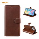 For iPhone 12 mini ENKAY Hat-Prince Horizontal Flip Leather Case with Holder & Card Slots & Wallet(Brown) - 1