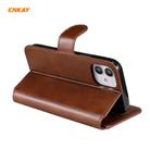 For iPhone 12 mini ENKAY Hat-Prince Horizontal Flip Leather Case with Holder & Card Slots & Wallet(Brown) - 2