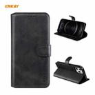 For iPhone 12 / 12 Pro ENKAY Hat-Prince ENK-PUC022 Horizontal Flip Leather Case with Holder & Card Slots & Wallet(Black) - 1