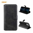 For iPhone 12 Pro Max ENKAY Hat-Prince ENK-PUC023 Horizontal Flip Leather Case with Holder & Card Slots & Wallet(Black) - 1