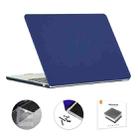 For MacBook Air 13.6 2022/2024 A2681 M2 / A3113 M3 EU Version ENKAY 3 in 1 Matte Laptop Case with TPU Keyboard Film / Anti-dust Plugs (Peony Blue) - 1