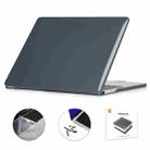 For MacBook Air 13.6 2022/2024 A2681 M2 / A3113 M3 EU Version ENKAY 3 in 1 Crystal Laptop Case with TPU Keyboard Film / Anti-dust Plugs(Black) - 1