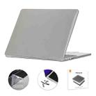 For MacBook Air 13.6 2022/2024 A2681 M2 / A3113 M3 EU Version ENKAY 3 in 1 Crystal Laptop Case with TPU Keyboard Film / Anti-dust Plugs (Grey) - 1