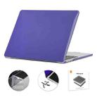 For MacBook Air 13.6 2022/2024 A2681 M2 / A3113 M3 US Version ENKAY 3 in 1 Crystal Laptop Case with TPU Keyboard Film / Anti-dust Plugs (Deep Purple) - 1