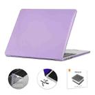 For MacBook Air 13.6 2022 A2681 US Version ENKAY 3 in 1 Crystal Laptop Case with TPU Keyboard Film / Anti-dust Plugs (Light Purple) - 1