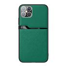 For iPhone 12 mini Skin-Friendly Frosted Leather + TPU All-Inclusive Phone Case with Metal Iron Sheet(Green) - 1