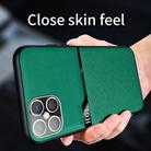 For iPhone 12 / 12 Pro Skin-Friendly Frosted Leather + TPU All-Inclusive Phone Case with Metal Iron Sheet(Green) - 3