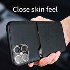 For iPhone 12 Pro Max Skin-Friendly Frosted Leather + TPU All-Inclusive Phone Case with Metal Iron Sheet(Black) - 3