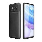 For Xiaomi POCO X3 Carbon Fiber Texture Shockproof TPU Case(Black) - 1