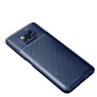 For Xiaomi POCO X3 Carbon Fiber Texture Shockproof TPU Case(Blue) - 2