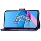 For Asus Zenfone 7 / 7 Pro  Four-leaf Clasp Embossed Buckle Mobile Phone Protection Leather Case with Lanyard & Card Slot & Wallet & Bracket Function(Purple) - 5