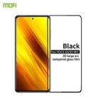 For Xiaomi Poco X3 / X3 NFC MOFI 9H 3D Explosion-proof Curved Screen Tempered Glass Film(Black) - 1