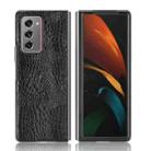 For Samsung Galaxy Z Fold2 / Z Fold2 5G Shockproof Crocodile Texture PC + PU Case(Black) - 1