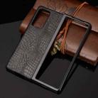 For Samsung Galaxy Z Fold2 / Z Fold2 5G Shockproof Crocodile Texture PC + PU Case(Black) - 3