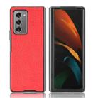 For Samsung Galaxy Z Fold2 / Z Fold2 5G Shockproof Crocodile Texture PC + PU Case(Red) - 1