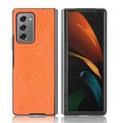 For Samsung Galaxy Z Fold2 / Z Fold2 5G Shockproof Crocodile Texture PC + PU Case(Orange) - 1