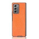 For Samsung Galaxy Z Fold2 / Z Fold2 5G Shockproof Crocodile Texture PC + PU Case(Orange) - 2